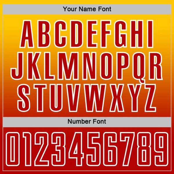 Custom Yellow Red-White Fade Fashion Sublimation Soccer Uniform Jersey