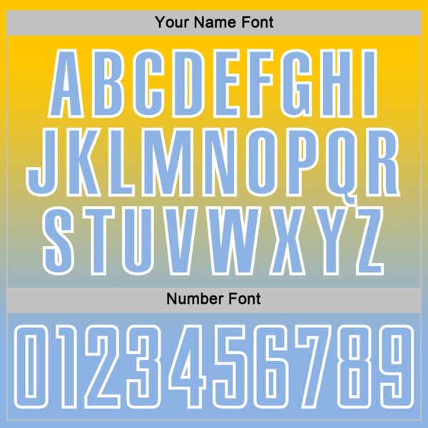 Custom Yellow Light Blue-White Fade Fashion Sublimation Soccer Uniform Jersey