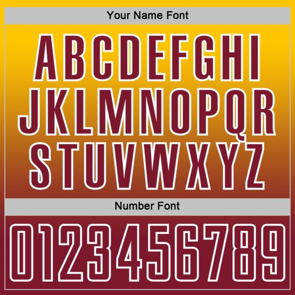 Custom Yellow Crimson-White Fade Fashion Sublimation Soccer Uniform Jersey