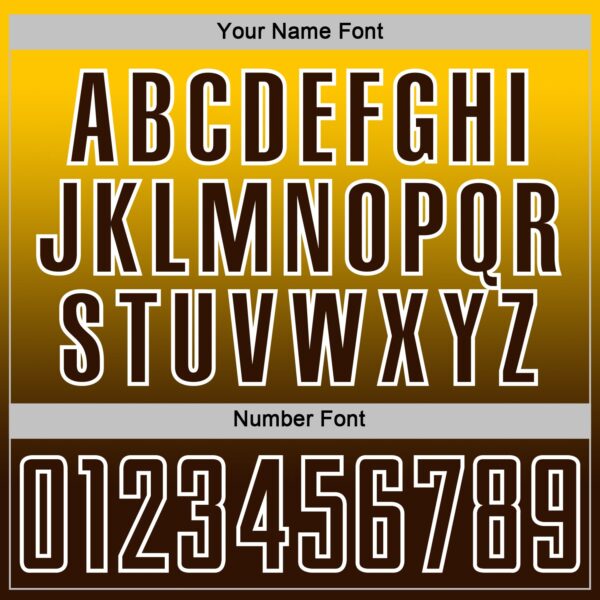 Custom Yellow Brown-White Fade Fashion Sublimation Soccer Uniform Jersey