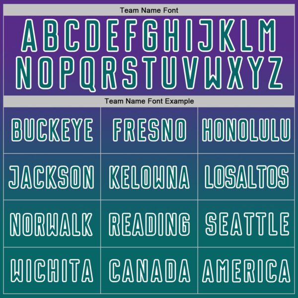 Custom Purple Teal-White Fade Fashion Sublimation Soccer Uniform Jersey