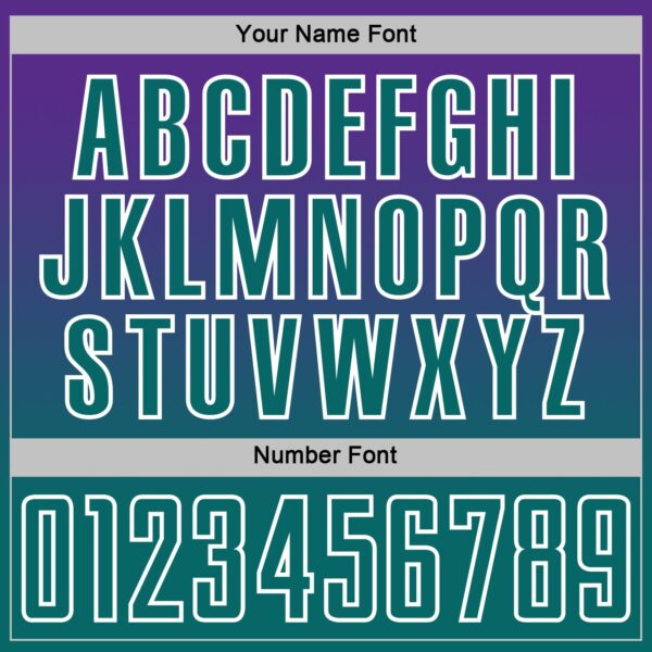 Custom Purple Teal-White Fade Fashion Sublimation Soccer Uniform Jersey