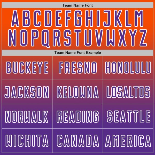 Custom Orange Purple-White Fade Fashion Sublimation Soccer Uniform Jersey