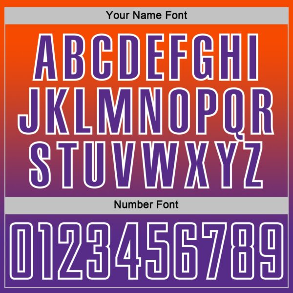 Custom Orange Purple-White Fade Fashion Sublimation Soccer Uniform Jersey