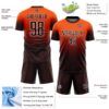 Custom Orange Brown-White Fade Fashion Sublimation Soccer Uniform Jersey