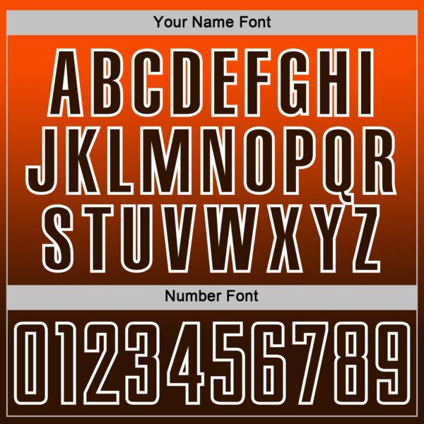 Custom Orange Brown-White Fade Fashion Sublimation Soccer Uniform Jersey