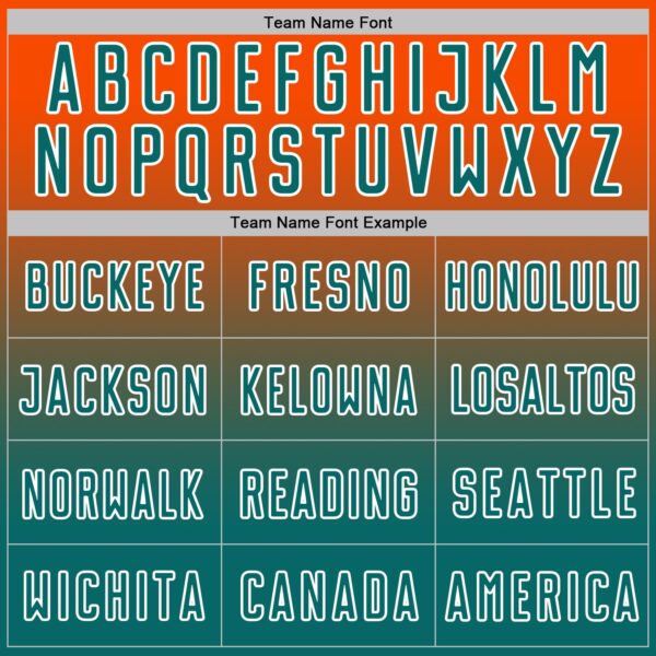 Custom Orange Teal-White Fade Fashion Sublimation Soccer Uniform Jersey