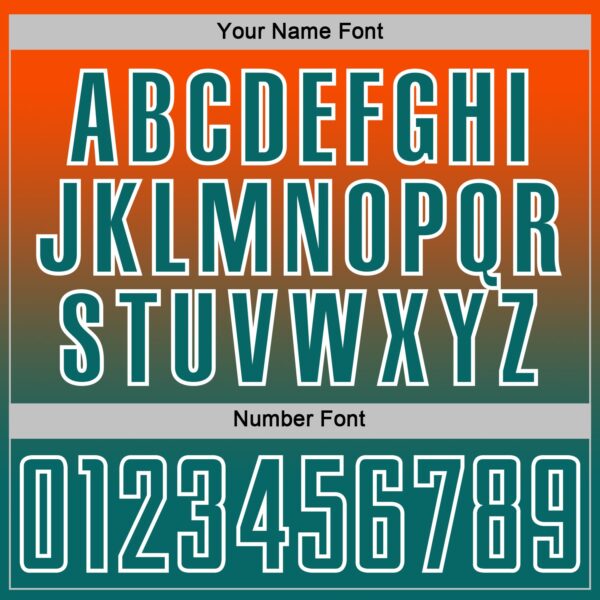 Custom Orange Teal-White Fade Fashion Sublimation Soccer Uniform Jersey