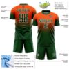 Custom Orange Green-White Fade Fashion Sublimation Soccer Uniform Jersey