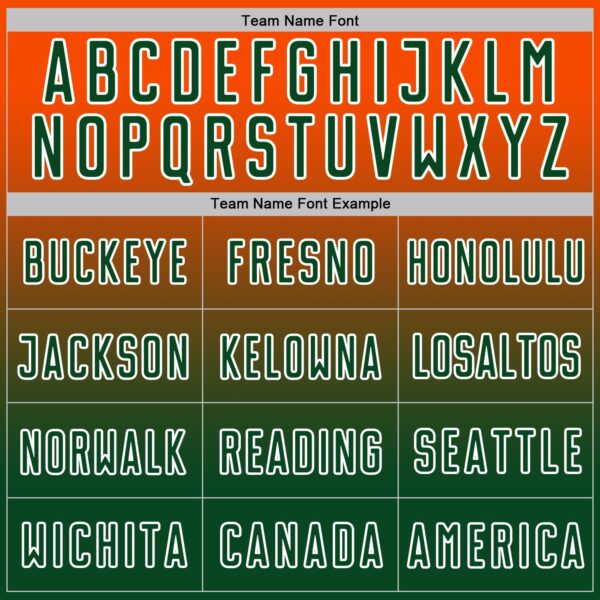 Custom Orange Green-White Fade Fashion Sublimation Soccer Uniform Jersey