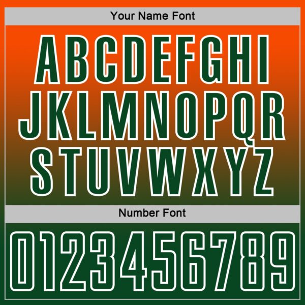 Custom Orange Green-White Fade Fashion Sublimation Soccer Uniform Jersey