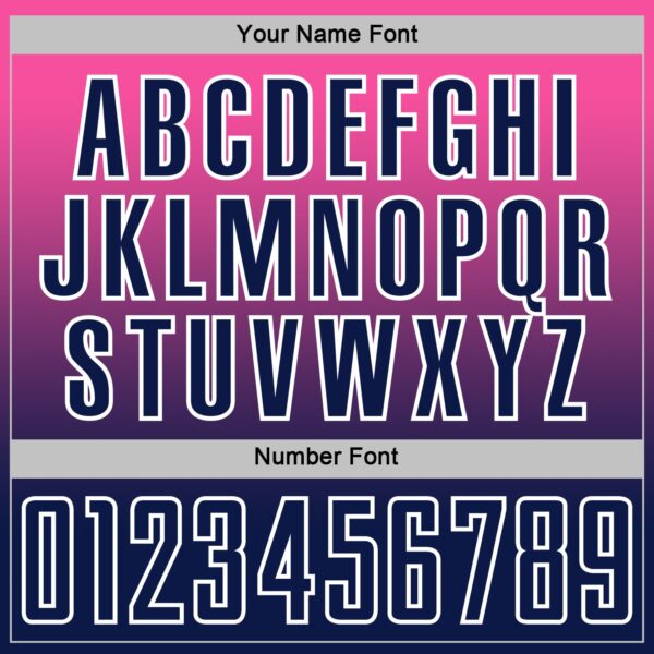 Custom Pink Navy-White Fade Fashion Sublimation Soccer Uniform Jersey