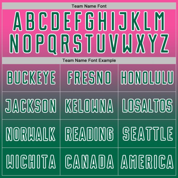 Custom Pink Kelly Green-White Fade Fashion Sublimation Soccer Uniform Jersey