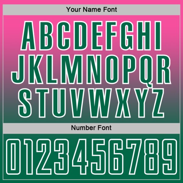 Custom Pink Kelly Green-White Fade Fashion Sublimation Soccer Uniform Jersey