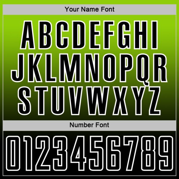 Custom Neon Green Black-White Fade Fashion Sublimation Soccer Uniform Jersey