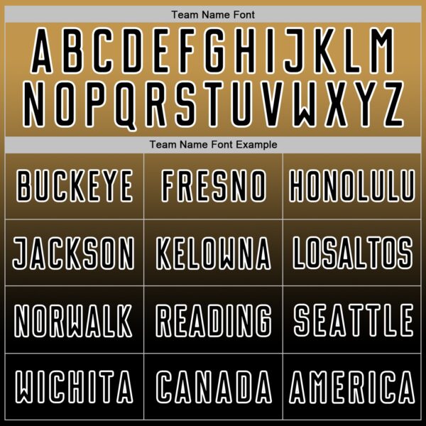 Custom Old Gold Black-White Fade Fashion Sublimation Soccer Uniform Jersey