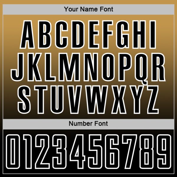 Custom Old Gold Black-White Fade Fashion Sublimation Soccer Uniform Jersey