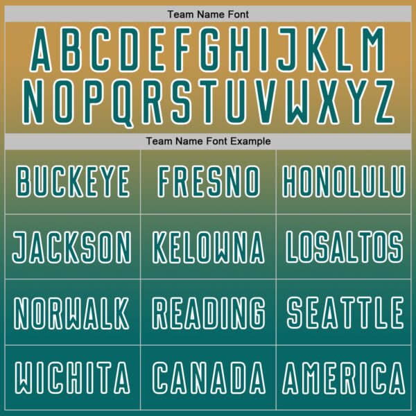 Custom Old Gold Teal-White Fade Fashion Sublimation Soccer Uniform Jersey