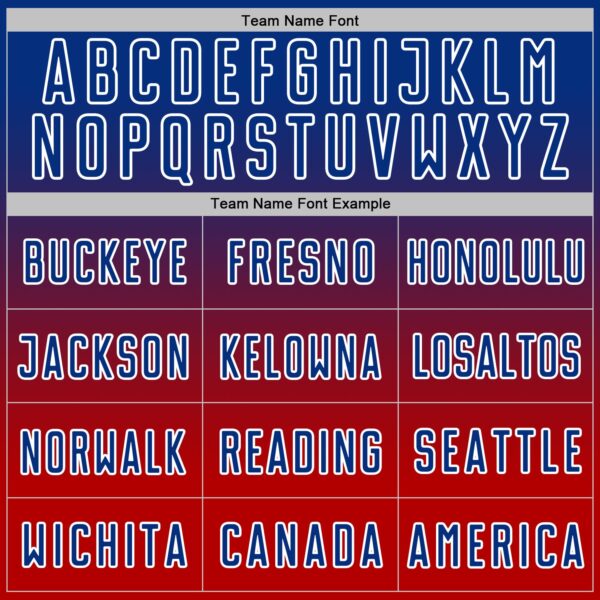 Custom Royal White-Red Fade Fashion Sublimation Soccer Uniform Jersey