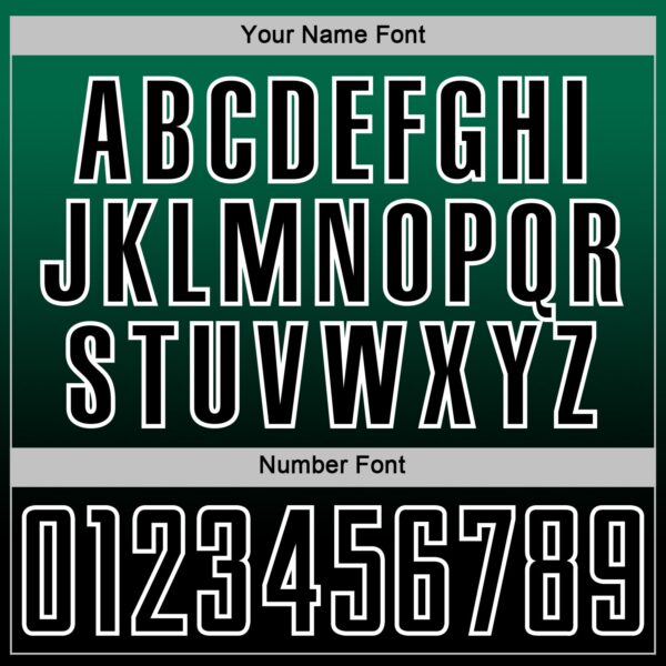 Custom Kelly Green Black-White Fade Fashion Sublimation Soccer Uniform Jersey