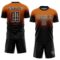 Custom Bay Orange Black-White Fade Fashion Sublimation Soccer Uniform Jersey