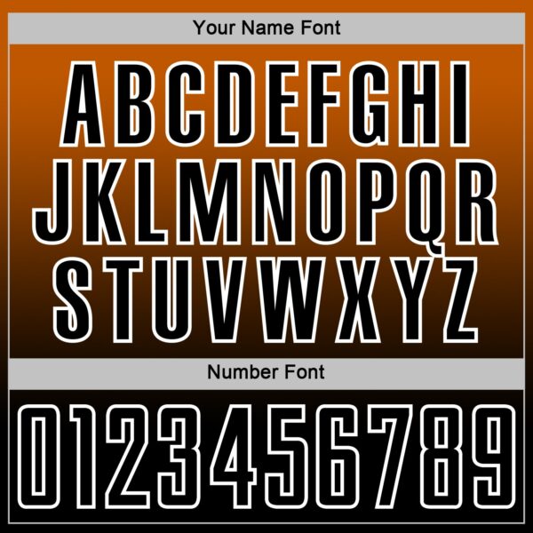 Custom Bay Orange Black-White Fade Fashion Sublimation Soccer Uniform Jersey