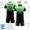 Custom Pea Green Black-White Fade Fashion Sublimation Soccer Uniform Jersey
