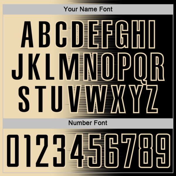 Custom Black Cream Gradient Line Sublimation Soccer Uniform Jersey