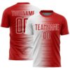 Custom Red White Gradient Line Sublimation Soccer Uniform Jersey