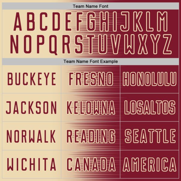 Custom Crimson Cream Gradient Line Sublimation Soccer Uniform Jersey