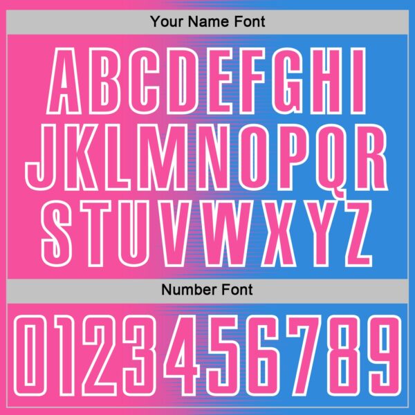 Custom Powder Blue Pink-White Gradient Line Sublimation Soccer Uniform Jersey