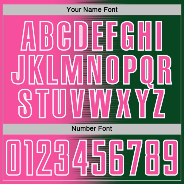 Custom Green Pink-White Gradient Line Sublimation Soccer Uniform Jersey