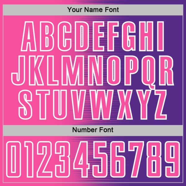 Custom Purple Pink-White Gradient Line Sublimation Soccer Uniform Jersey