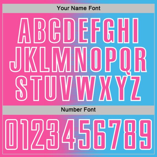 Custom Sky Blue Pink-White Gradient Line Sublimation Soccer Uniform Jersey