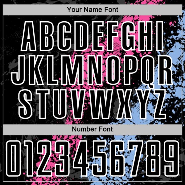 Custom Black White Pink-Light Blue Dripping Splatter Cracked Texture Sublimation Soccer Uniform Jersey