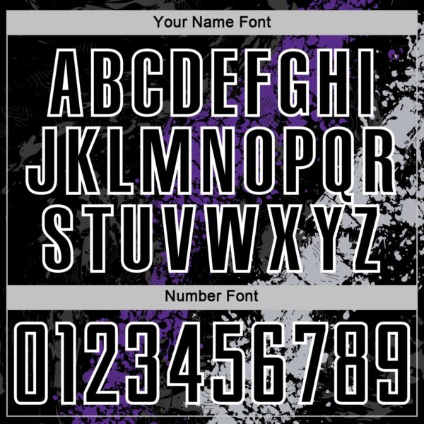 Custom Black White Purple-Gray Dripping Splatter Cracked Texture Sublimation Soccer Uniform Jersey