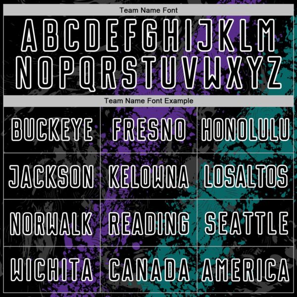 Custom Black White Purple-Teal Dripping Splatter Cracked Texture Sublimation Soccer Uniform Jersey