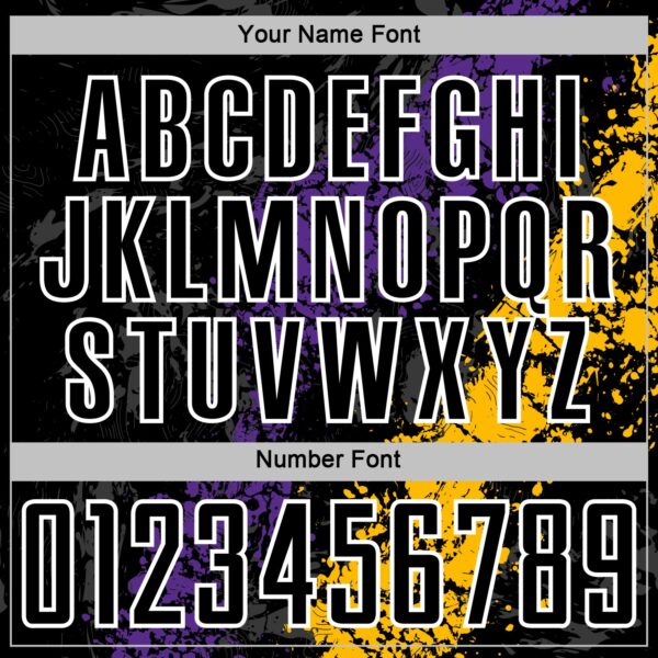 Custom Black White Purple-Gold Dripping Splatter Cracked Texture Sublimation Soccer Uniform Jersey