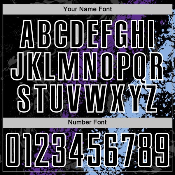 Custom Black White Purple-Light Blue Dripping Splatter Cracked Texture Sublimation Soccer Uniform Jersey