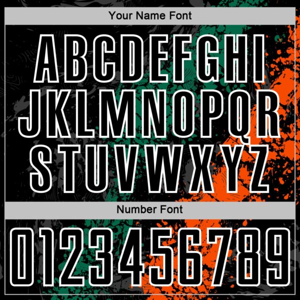 Custom Black White Kelly Green-Orange Dripping Splatter Cracked Texture Sublimation Soccer Uniform Jersey