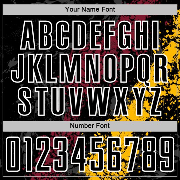 Custom Black White Crimson-Gold Dripping Splatter Cracked Texture Sublimation Soccer Uniform Jersey