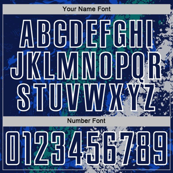 Custom Navy White Teal-Gray Dripping Splatter Cracked Texture Sublimation Soccer Uniform Jersey