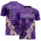Custom Purple White Black-Cream Dripping Splatter Cracked Texture Sublimation Soccer Uniform Jersey