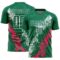Custom Kelly Green White-Neon Pink Dripping Splatter Cracked Texture Sublimation Soccer Uniform Jersey