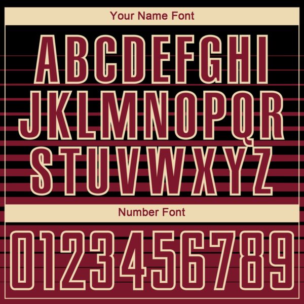 Custom Black Crimson-Cream Gradient Pinstripe Sublimation Soccer Uniform Jersey