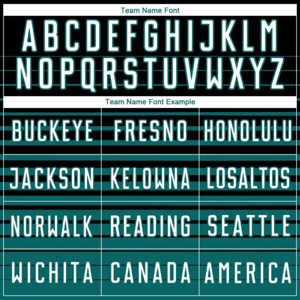 Custom Black White-Teal Gradient Pinstripe Sublimation Soccer Uniform Jersey