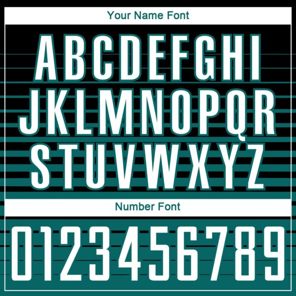 Custom Black White-Teal Gradient Pinstripe Sublimation Soccer Uniform Jersey