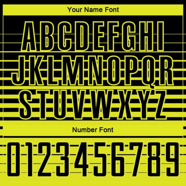 Custom Black Neon Yellow Gradient Pinstripe Sublimation Soccer Uniform Jersey