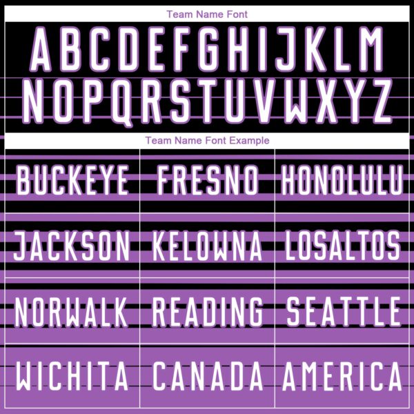 Custom Black White-Medium Purple Gradient Pinstripe Sublimation Soccer Uniform Jersey