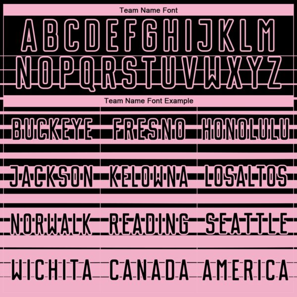 Custom Black Light Pink Gradient Pinstripe Sublimation Soccer Uniform Jersey